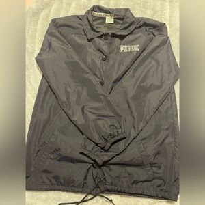 PINK Button Up Wind Breaker